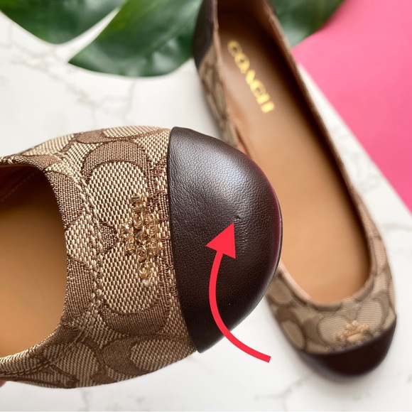 Coach Chelsea Monogram Jacquard Brown Flats 8 - Picture 6 of 6